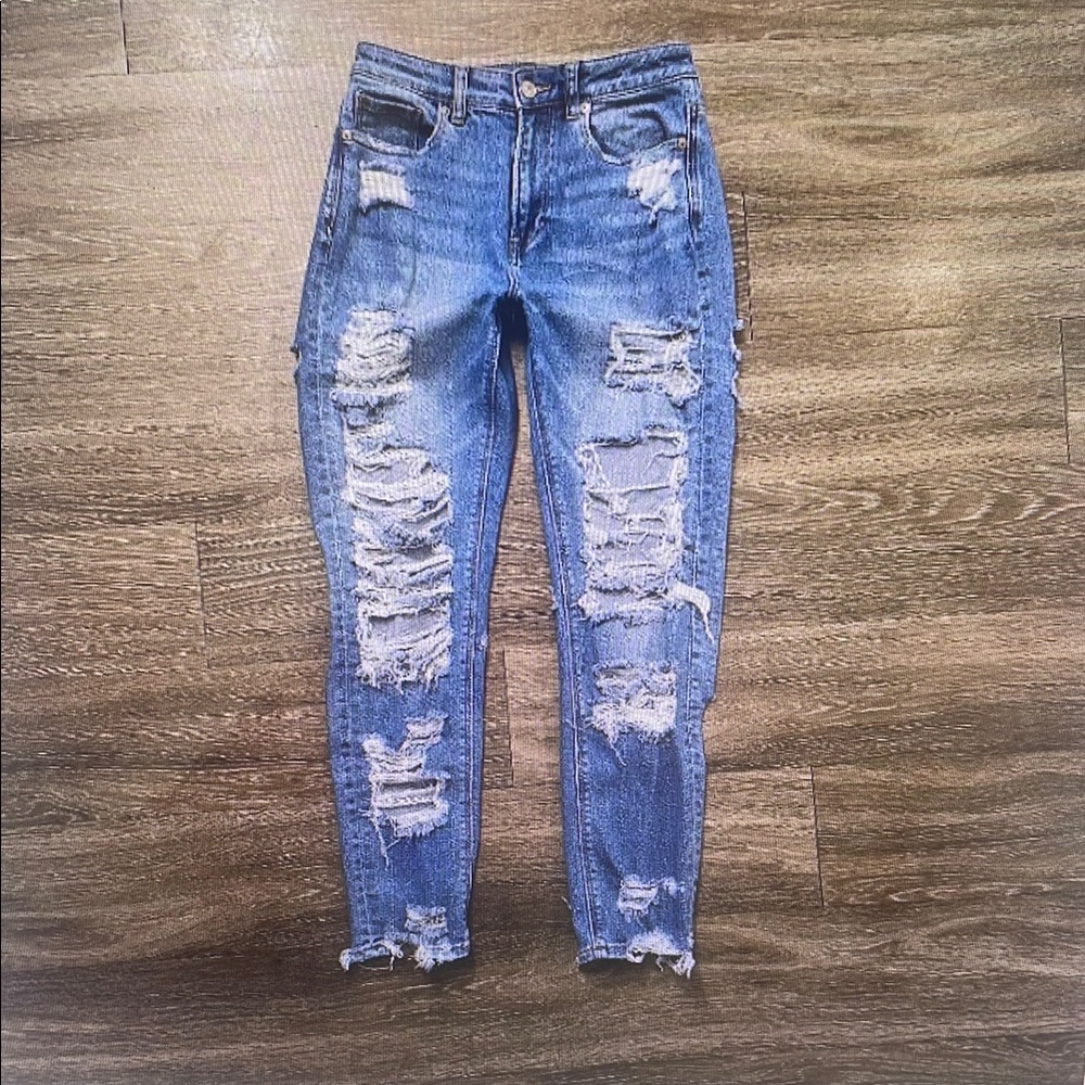 Distressed Blue Jeans for Women